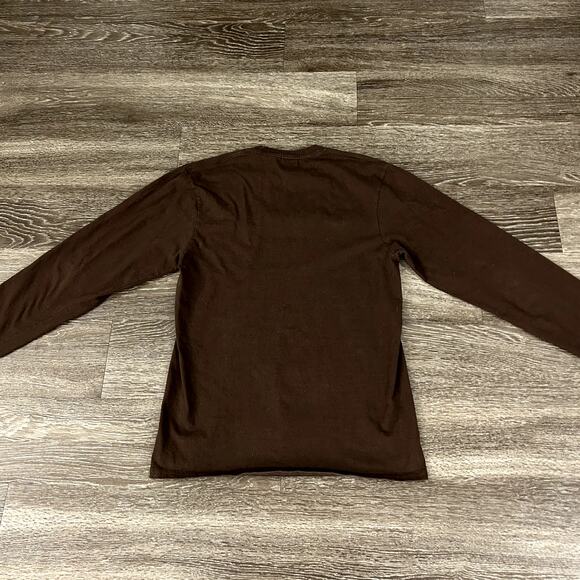 EUC Noah NYC Embroidered Rainbow Logo Brown Long Sleeve T-Shirt Sz M Streetwear - Picture 2 of 13